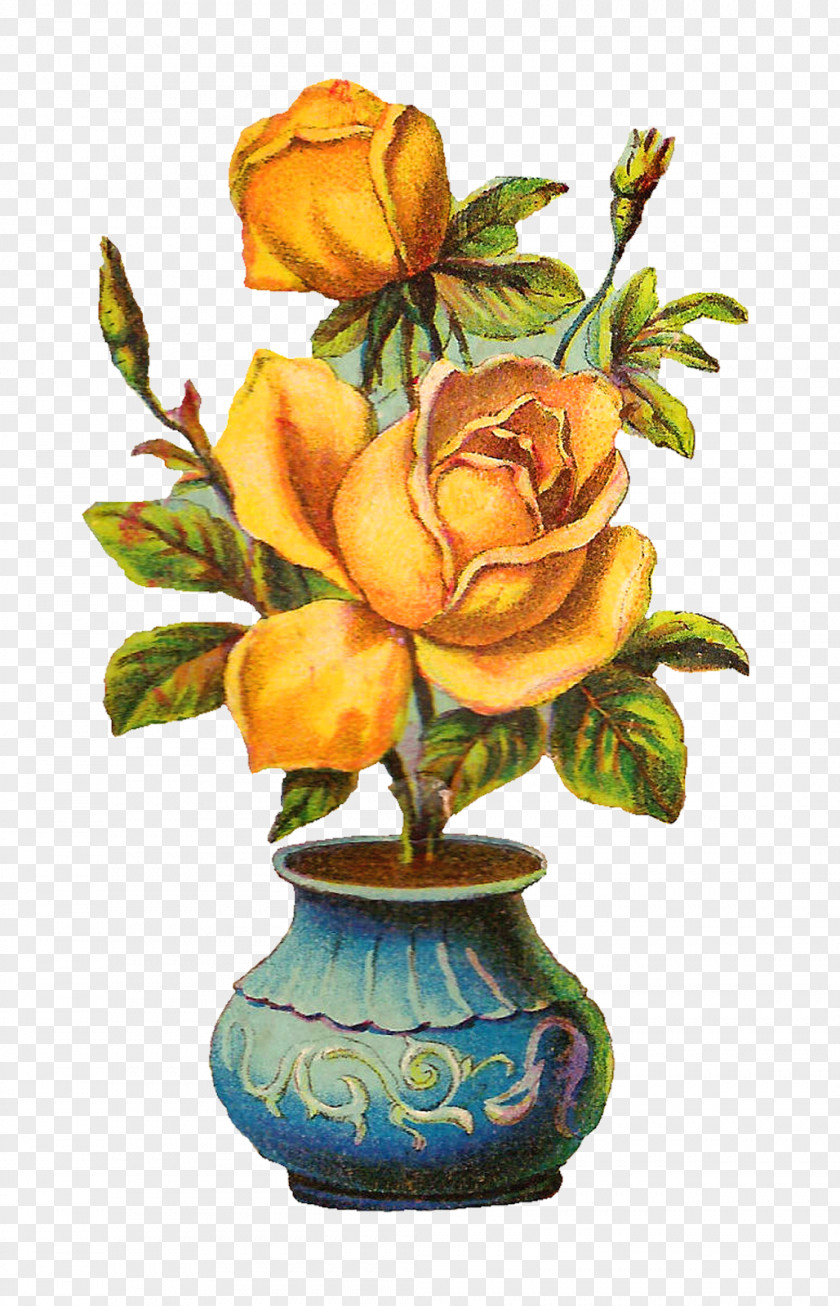 Flower Pot Flowerpot Vase Rose Plant PNG