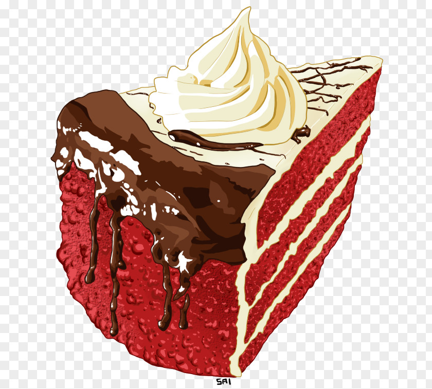 Red Velvet Cake Cupcake Chocolate Frosting & Icing PNG