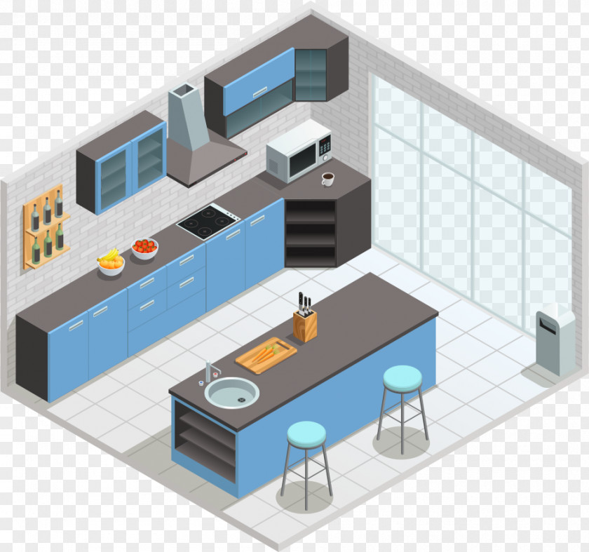 Vector Modern Kitchen Table Chair Interior Design Services PNG