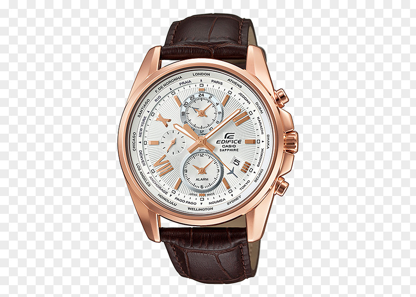 Watch Casio Edifice Leather Chronograph PNG