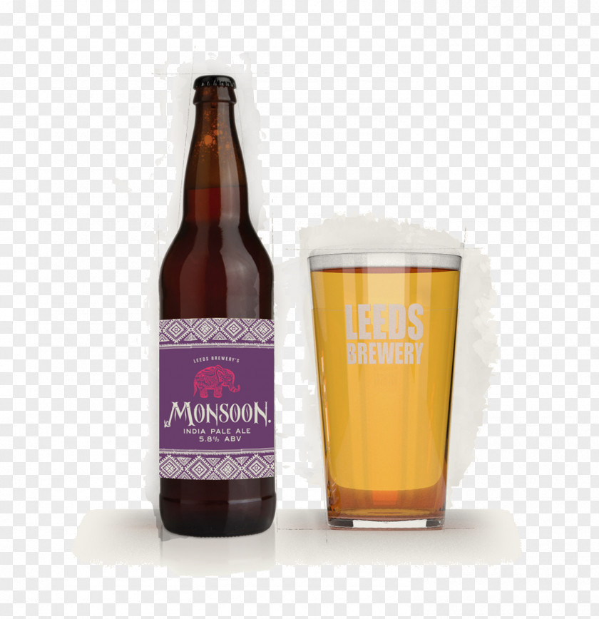 Brewed Beer Ale Bottle Lager Leeds Brewery PNG