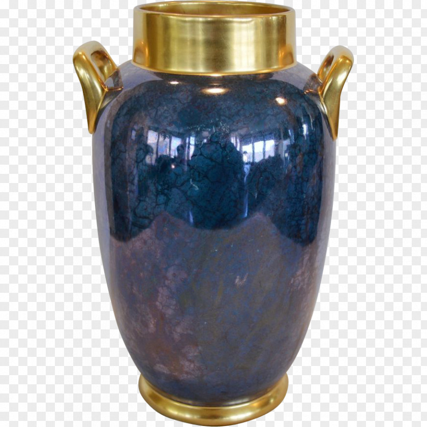 Vase Pottery Cobalt Blue Urn PNG
