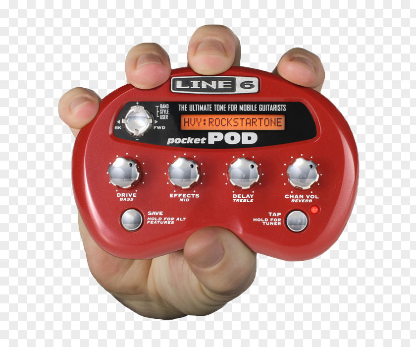 Electric Guitar Amplifier Line 6 Pocket POD Effects Processors & Pedals PNG