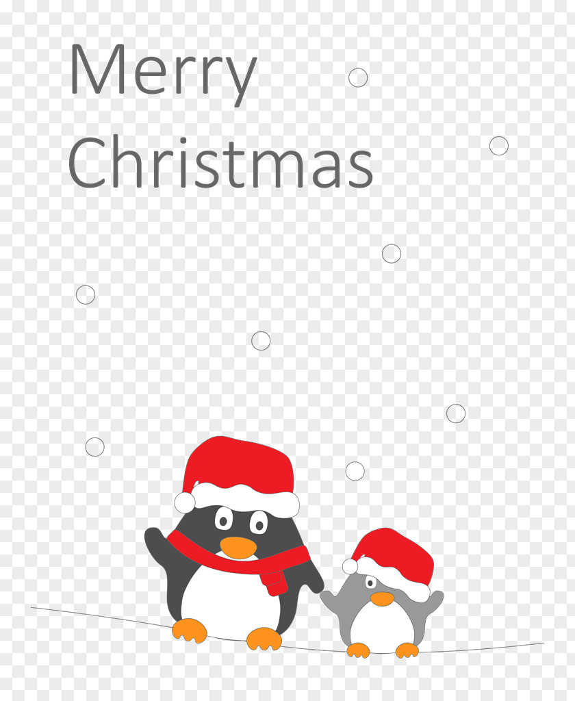 Little Penguin Snowman's Magic Christmas Tree Card PNG