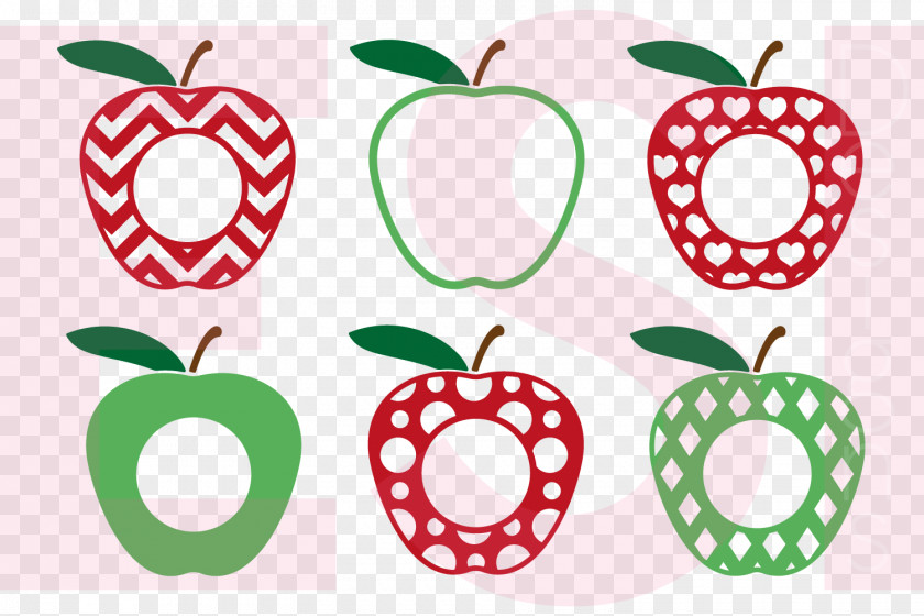 Monogram Apple AutoCAD DXF Clip Art PNG