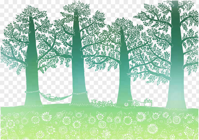 Vector Forest Illustration PNG