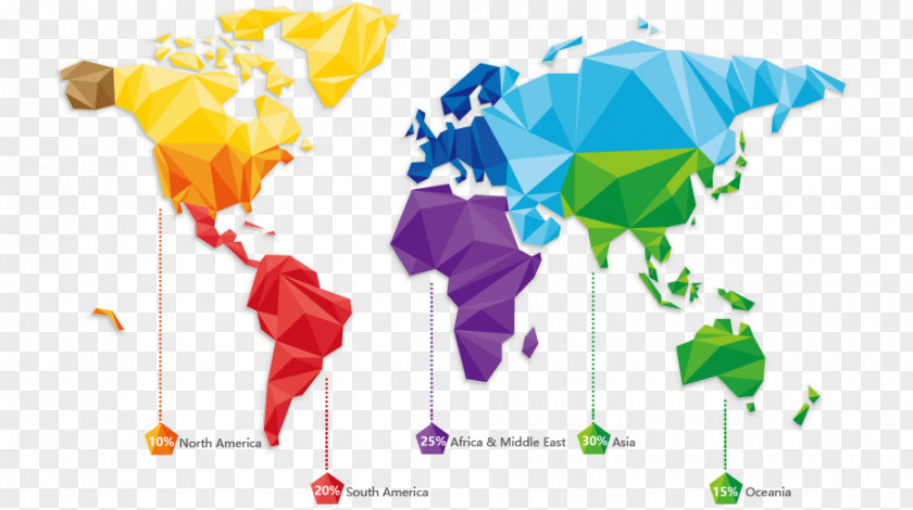 World Map Infographic Vector Graphics PNG