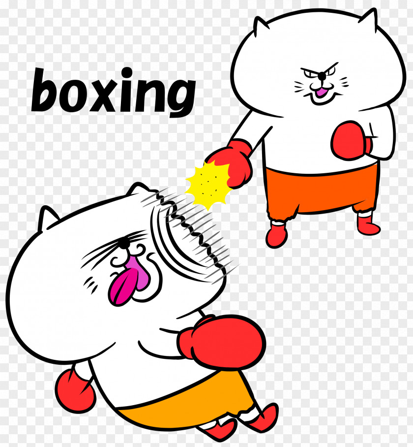 Boxing Cat Animal Clip Art PNG