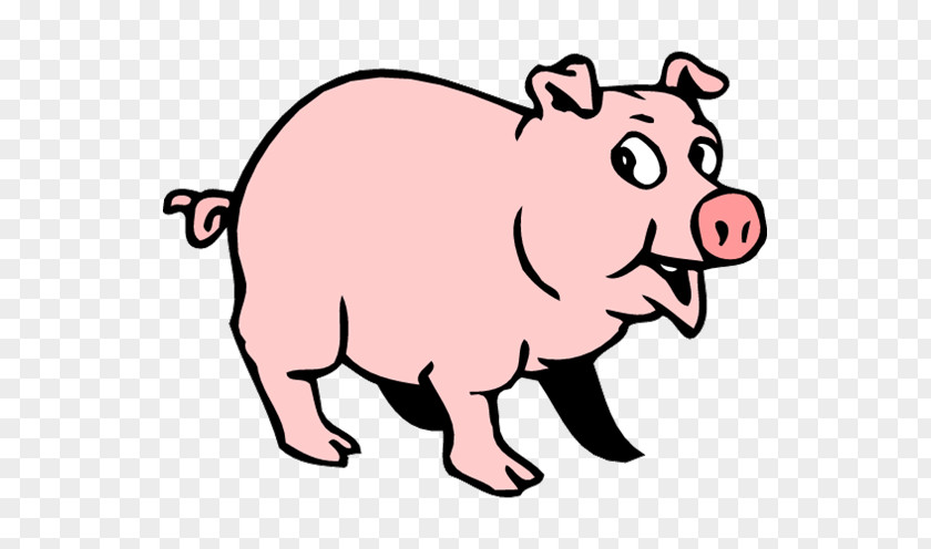 Cartoon Pig Wild Boar Roast Clip Art PNG