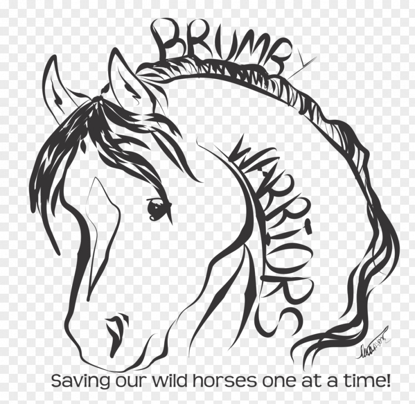 Mustang Mane Pony Bridle Pack Animal PNG