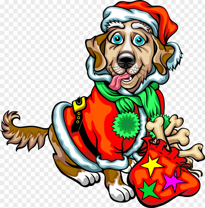 Christmas Siberian Husky Clip Art PNG