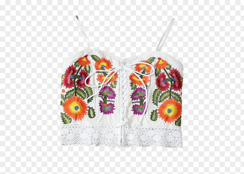 Embroidery Lace Clothing Tube Top Vintage PNG