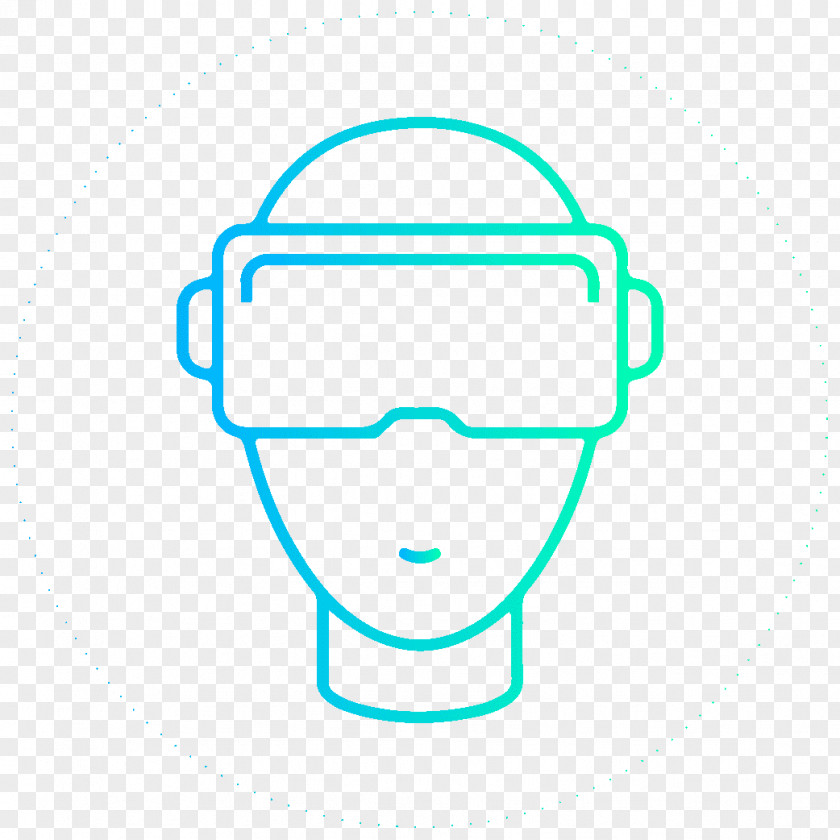 Smile Mouth Face Line Art Head Turquoise PNG