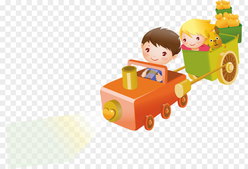 Child Car Train Illustration PNG