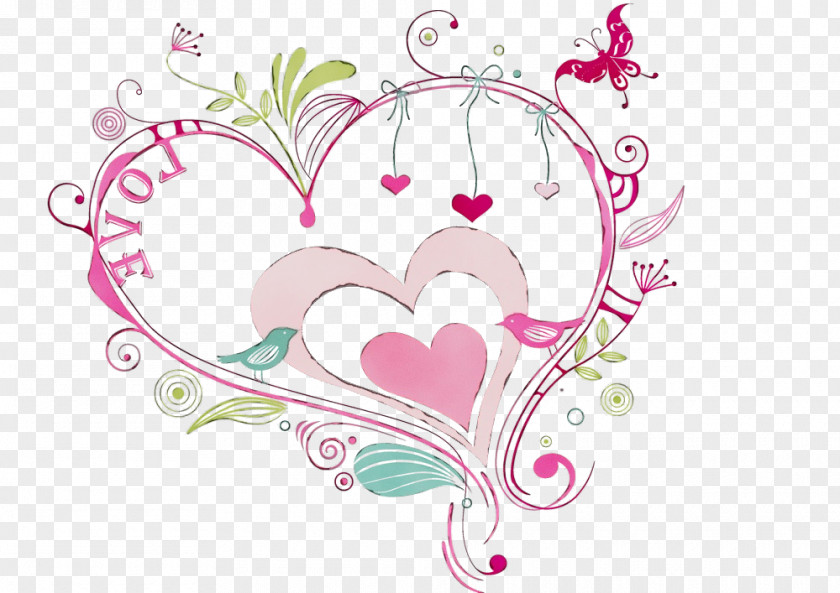 Heart Pink Love Ornament PNG