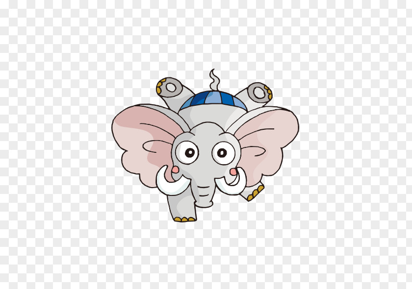 Inverted Baby Elephant Cartoon Poster PNG
