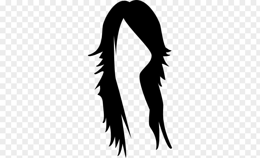 Long Hair Black Vellus PNG