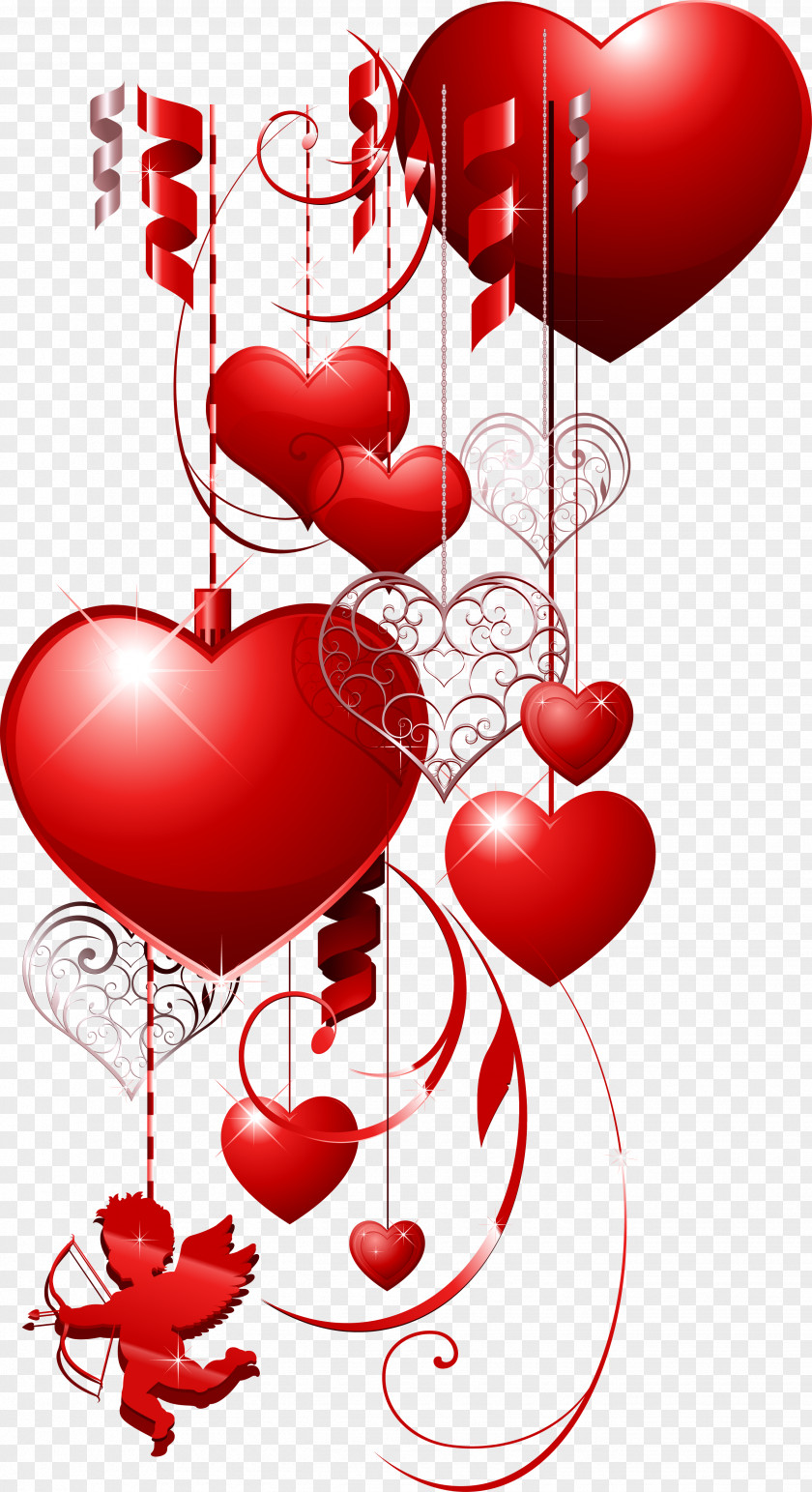 Romantic Valentine's Day February 14 Heart Clip Art PNG