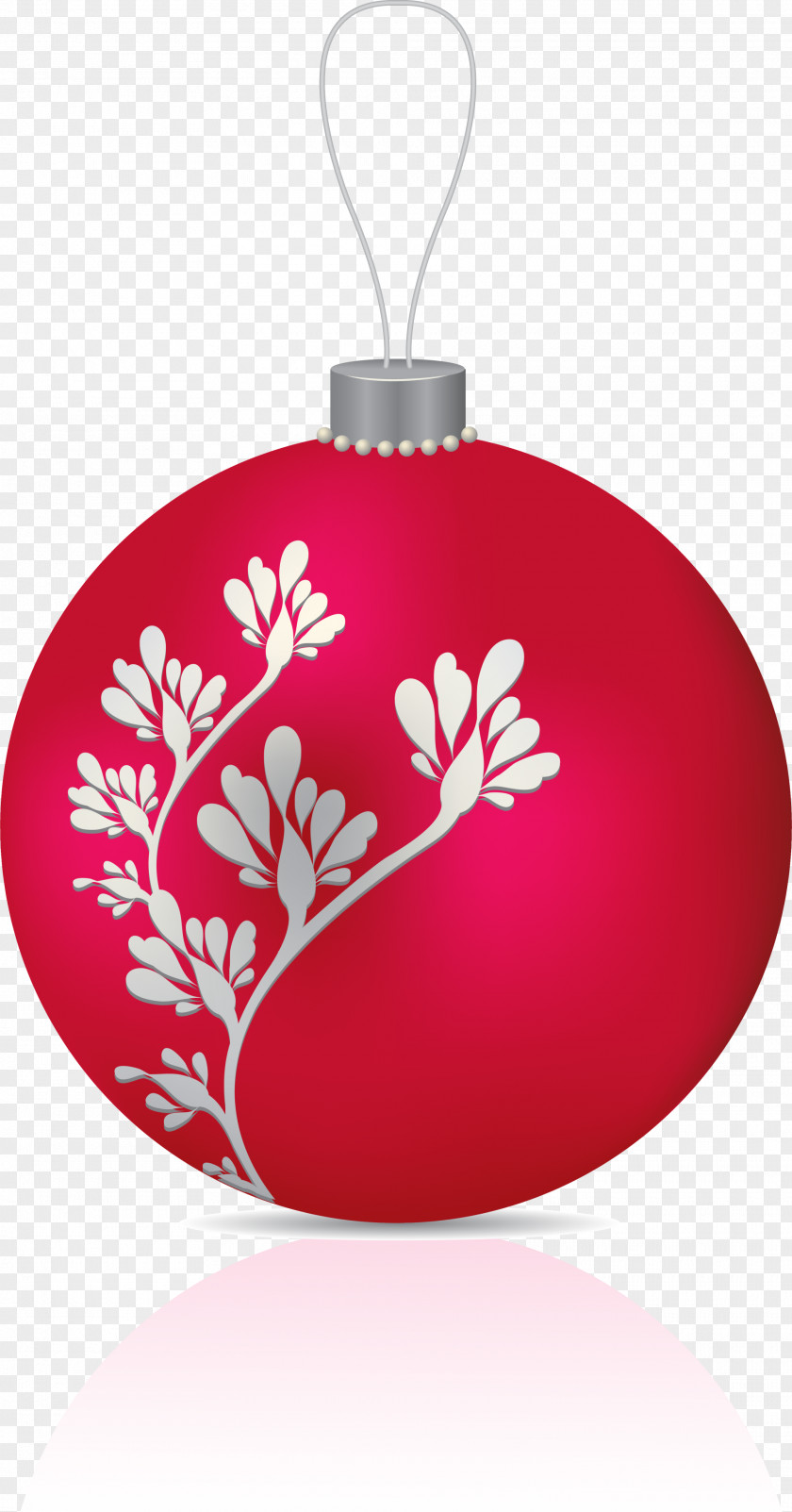 The Red Ball Branches Christmas Ornament Icon PNG