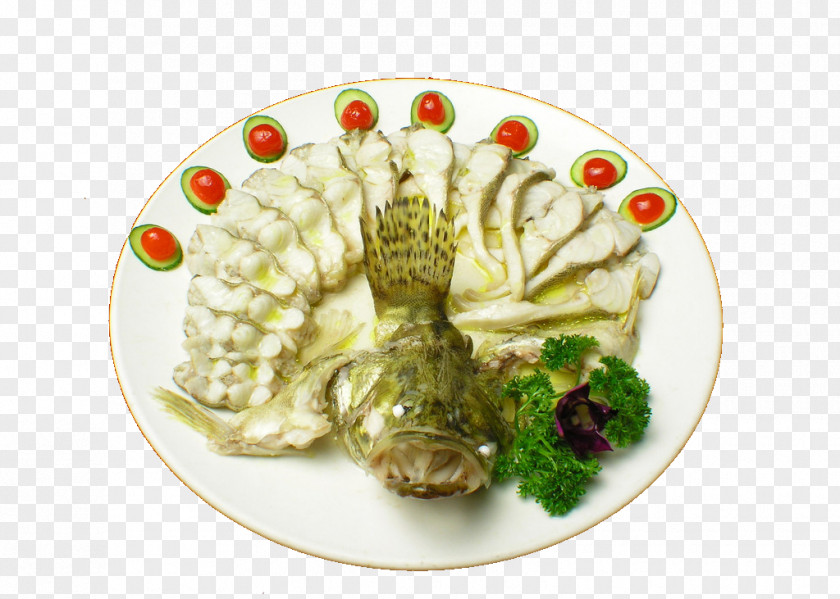 Creative Cuisine Peacock Mandarin Peafowl Fish Siniperca Chuatsi PNG