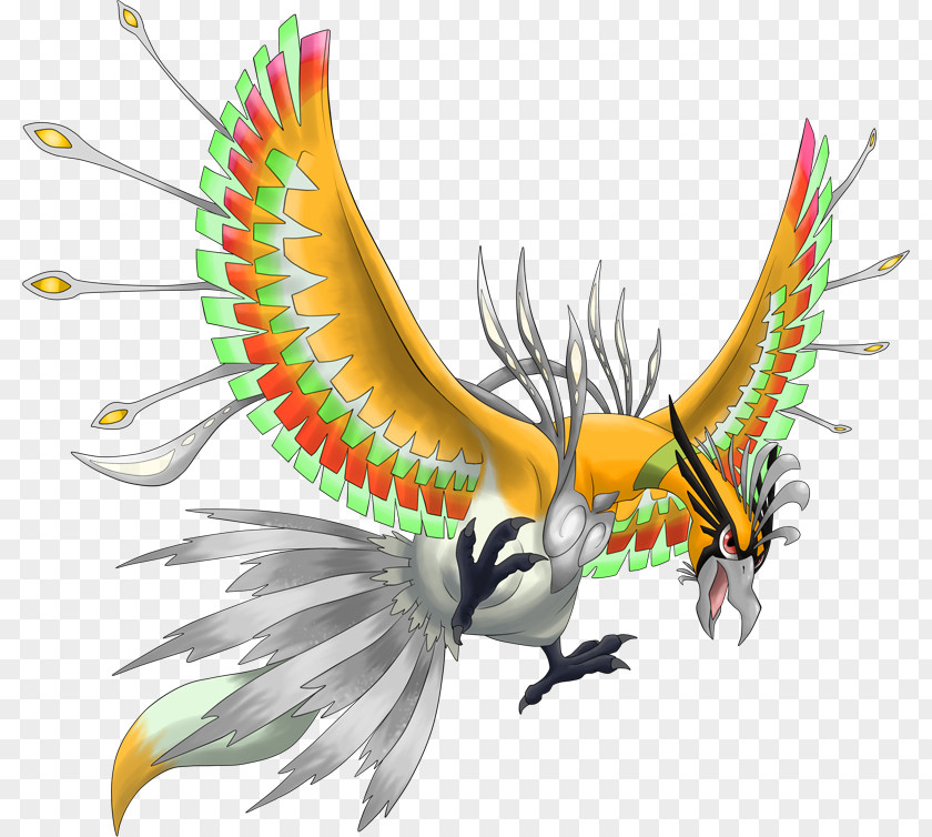 Fenghuang Pokémon FireRed And LeafGreen Crystal Ho-Oh Lugia Pokédex PNG