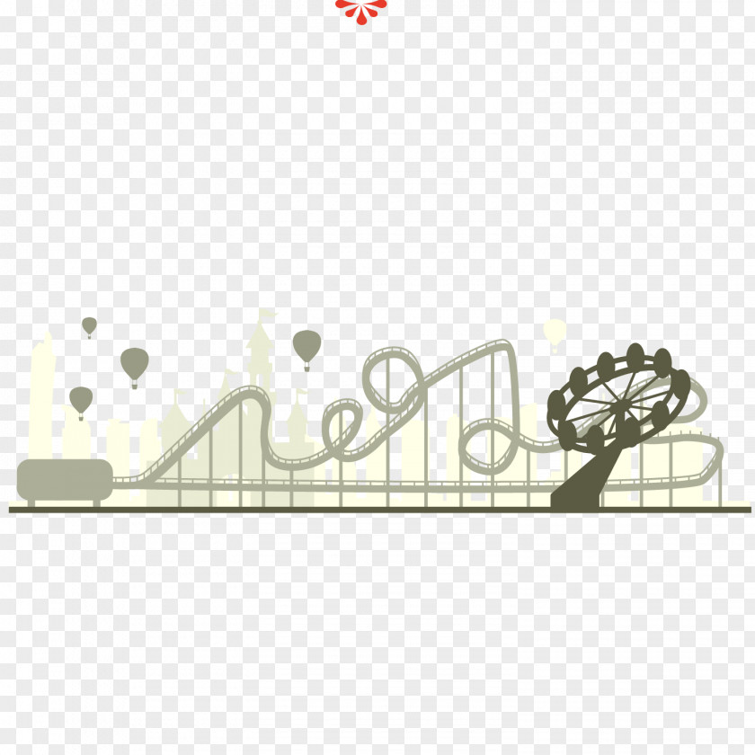 Notes Playground Ferris Wheel Vector Material Amusement Park Carousel PNG
