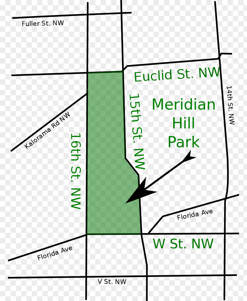 Park Meridian Hill Joan Of Arc Urban Map PNG