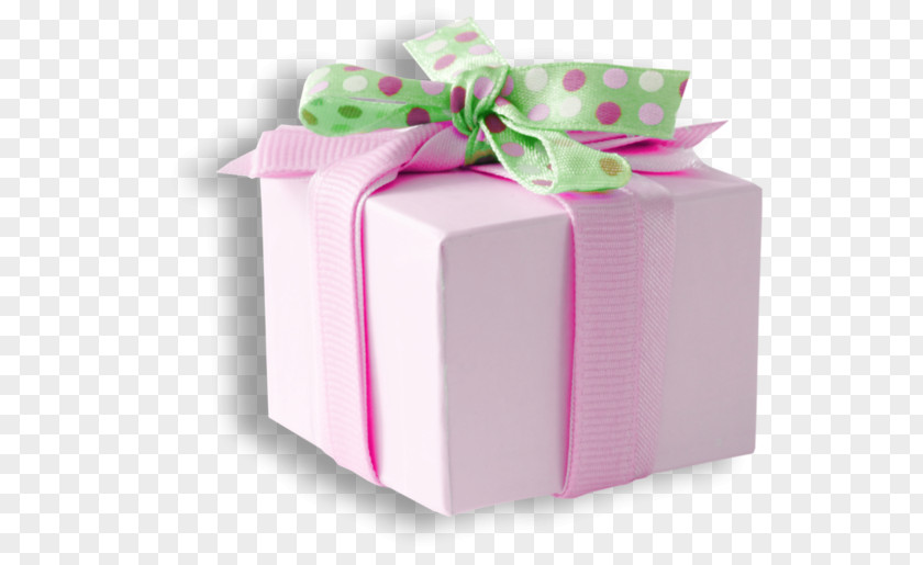 Pink Dot Bow Green Gift Box Ribbon PNG