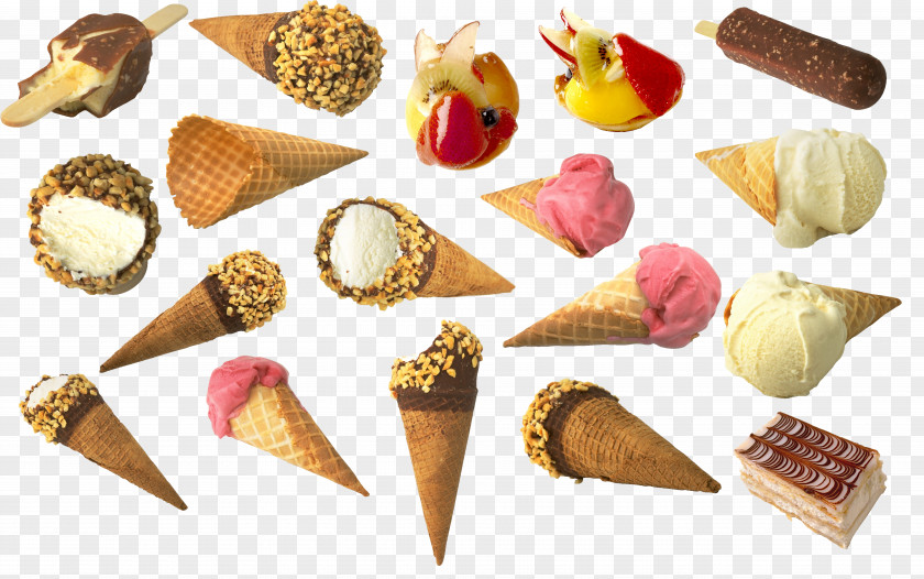Various Angles Ice Cream Cone PNG
