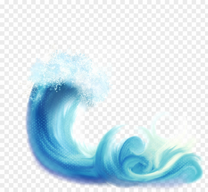Wave Wind Watercolor Painting Clip Art PNG