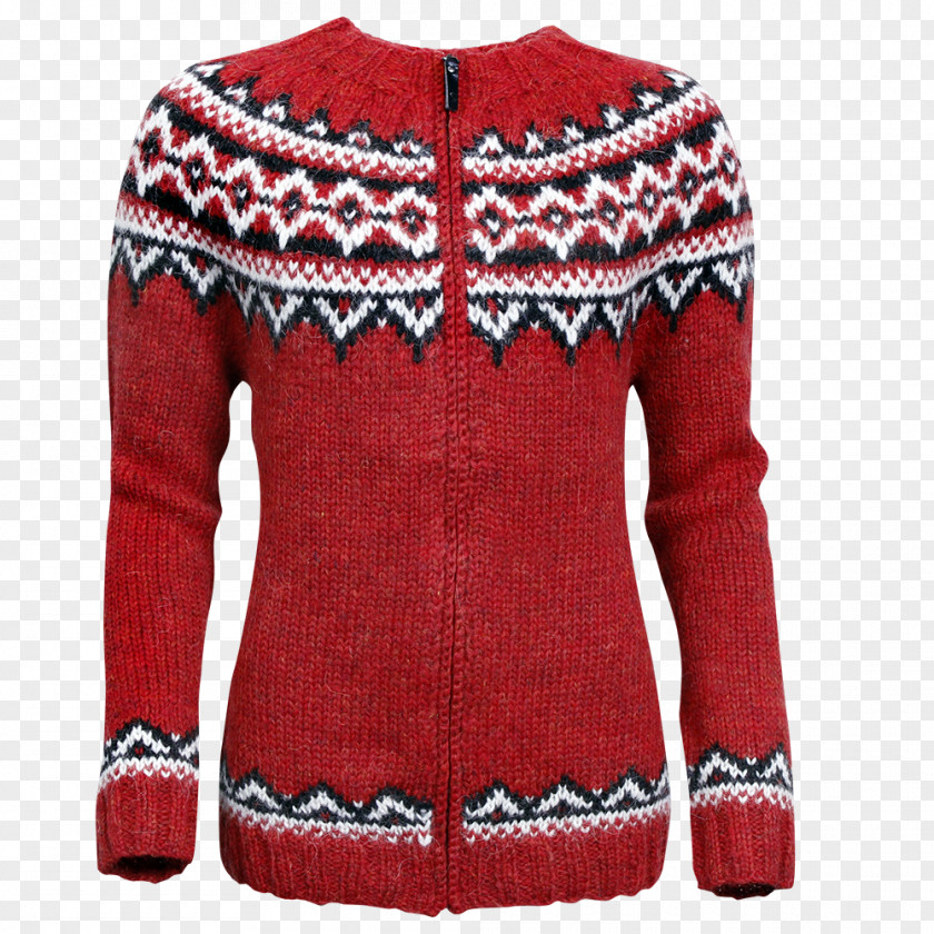 Zipper Cardigan Icelandic Sheep Sweater Wool PNG
