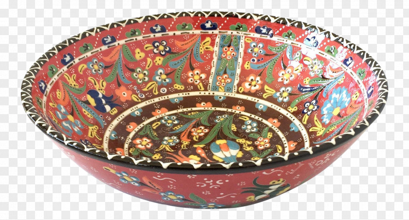 Hand Painted Vintage Ceramic Platter Tableware Bowl PNG
