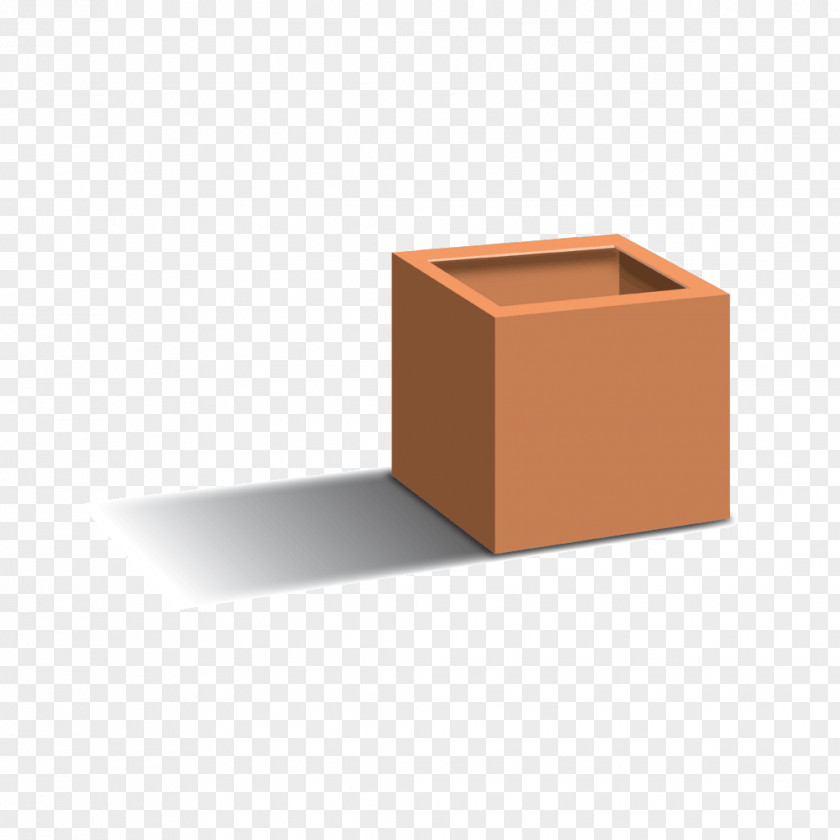 North Park Row Planter Rectangle Square Cube PNG