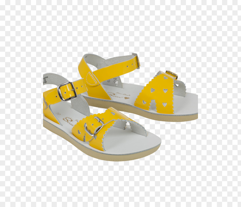 Shiny Yellow Flip-flops Sandal Shoe Infant Child PNG