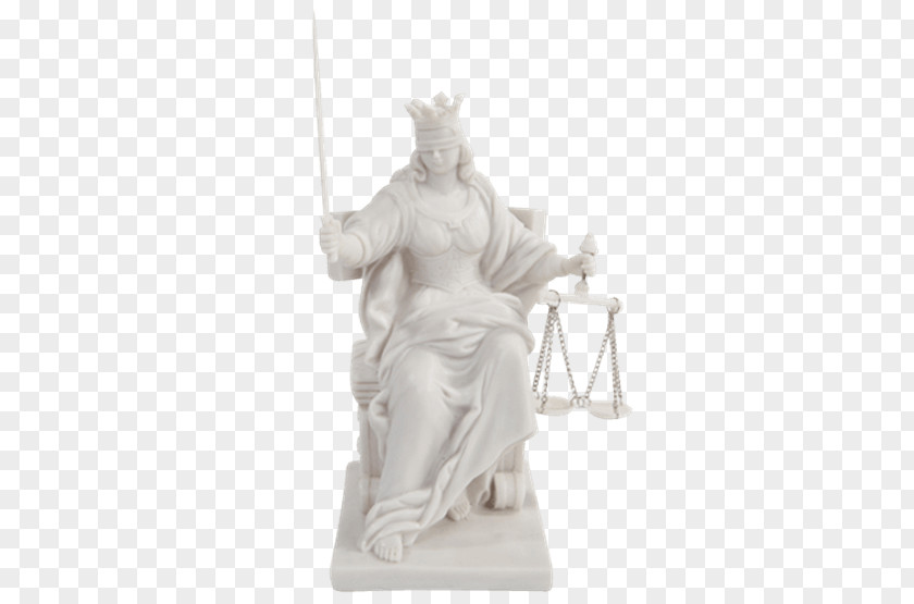 Statue Marble Sculpture Classical Lady Justice Figurine PNG