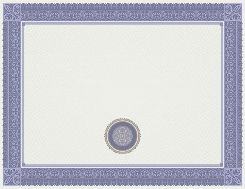 White And Blue Certificate Template Image Text Picture Frame Area PNG