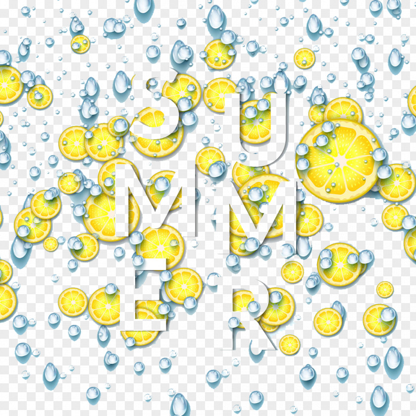 Cartoon Lemon Background Illustration PNG