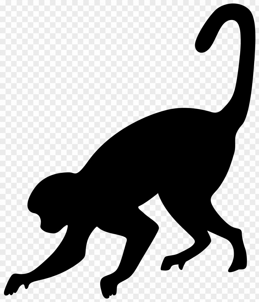Monkey Silhouette Clip Art Image PNG