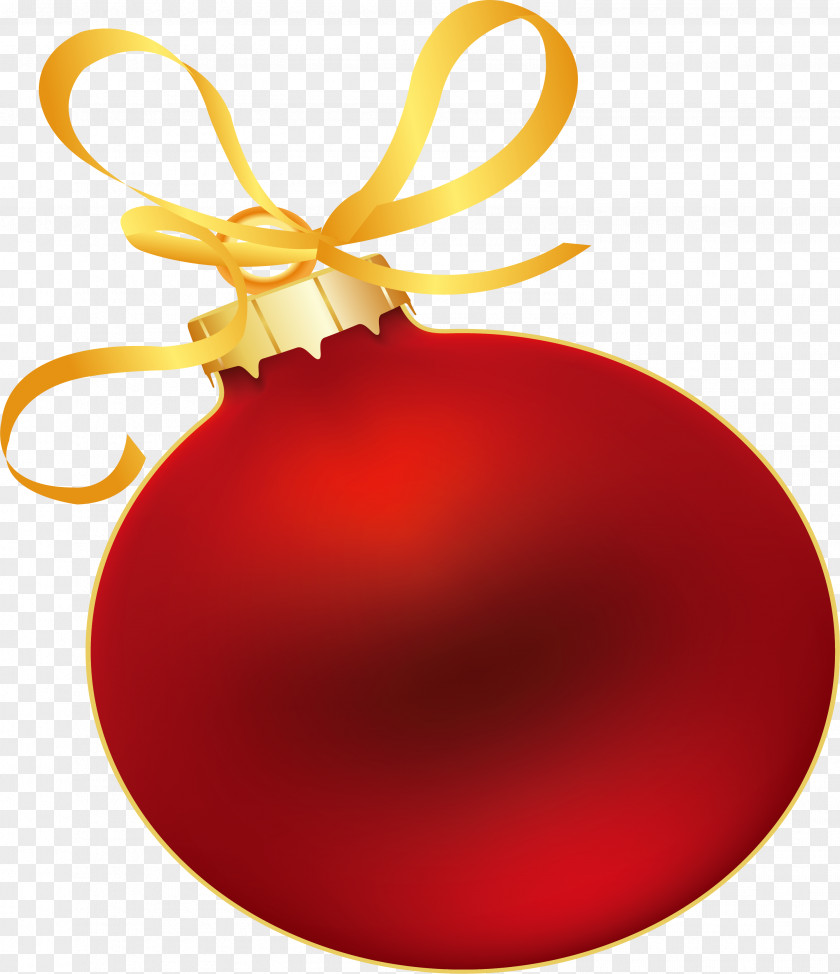 Simple Red Ball Christmas Ornament Clip Art PNG