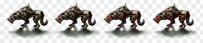 Sprite Gray Wolf Dire OpenGameArt.org PNG