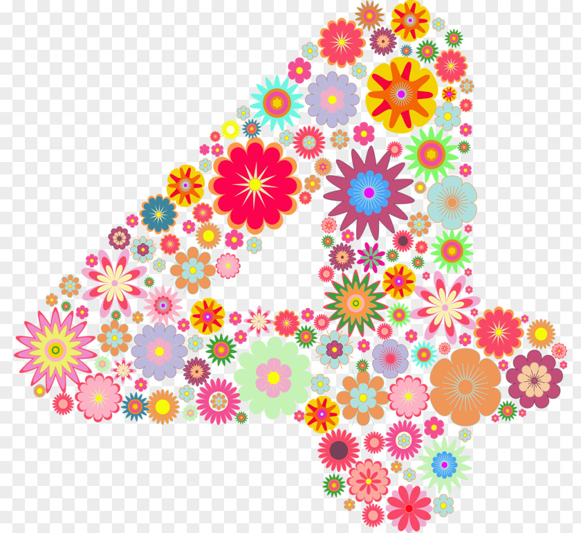 Sticker Flower Floral Background PNG