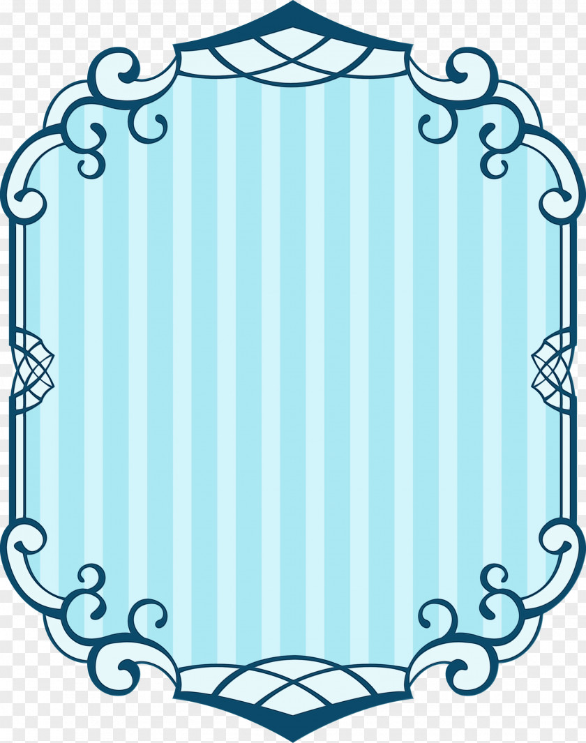 Aqua Turquoise Line Rectangle PNG