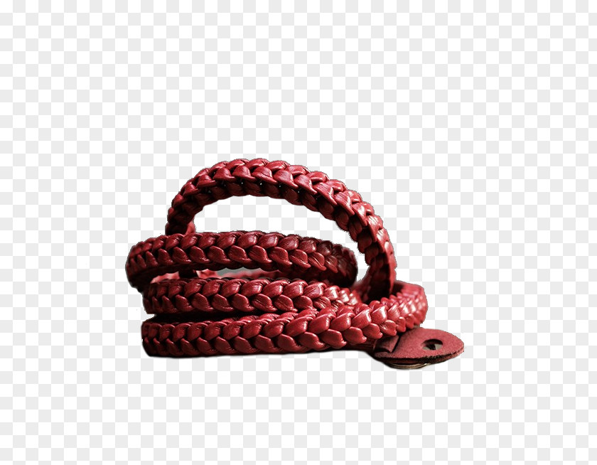 Clara Barton Red Cross Project Bracelet Maroon Rope PNG