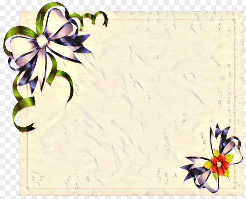 Columbine Wildflower Paper Background Frame PNG