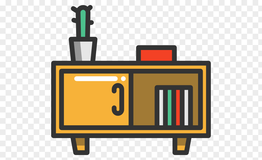 Area Yellow Bookcase PNG