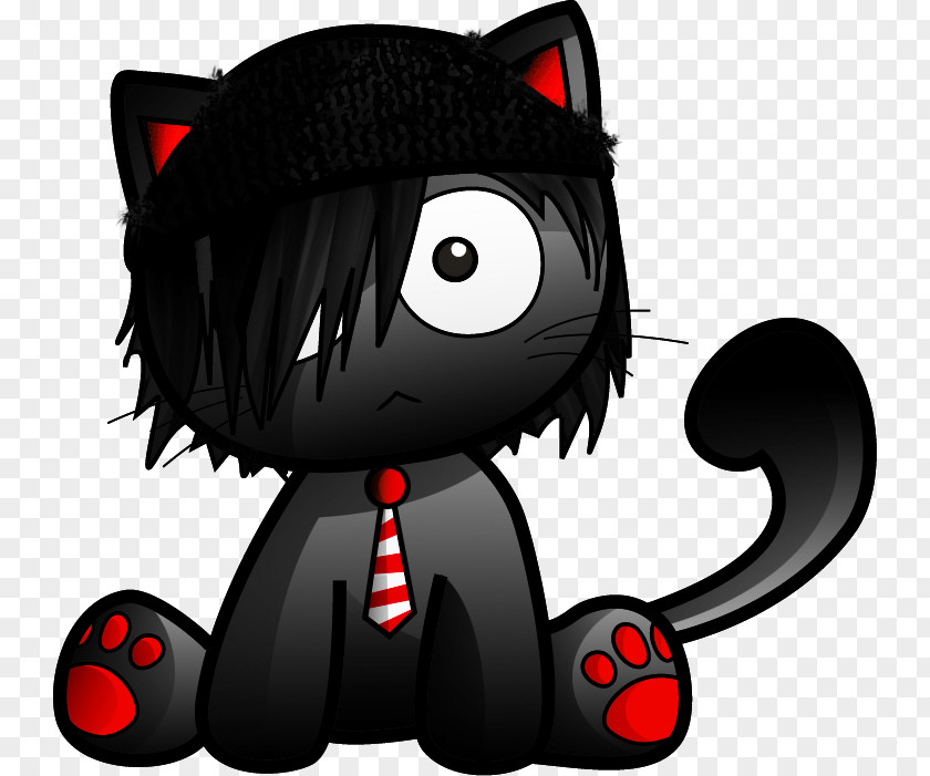 Cat Black Drawing Emo Kitten PNG