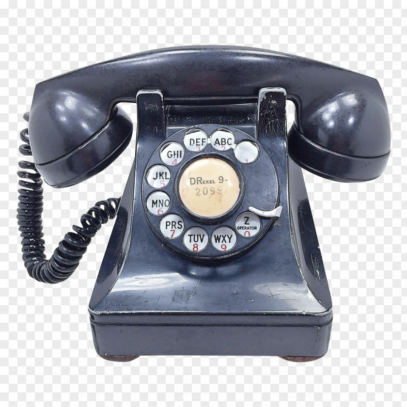 Corded Phone Telephone Rotary Dial Answering Machine Landline PNG