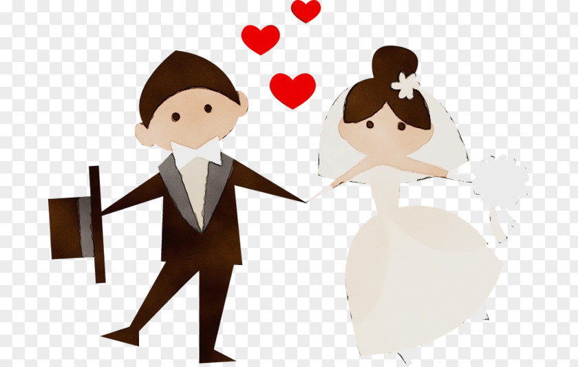 Formal Wear Groom Bride And Cartoon PNG