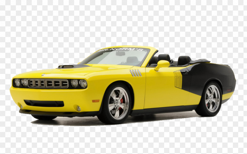 Yellow Sports Car Plymouth Barracuda Dodge Challenger PNG