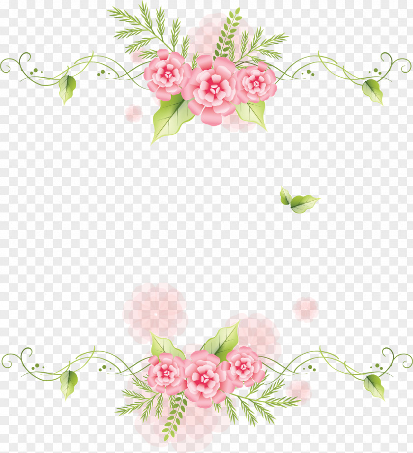 Floral Paper Flower Picture Frames Clip Art PNG